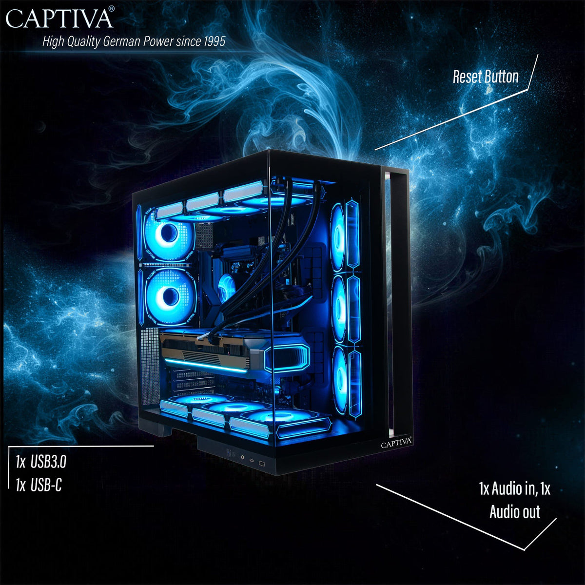 EAN 4046373900642 - CAPTIVA PC Highend Gaming I90-064 (i9-14900KF/RTX5070 12GB GDDR7/SSD 2TB/64GB/WLAN/Windows 11 Home 64-bit imagen 6