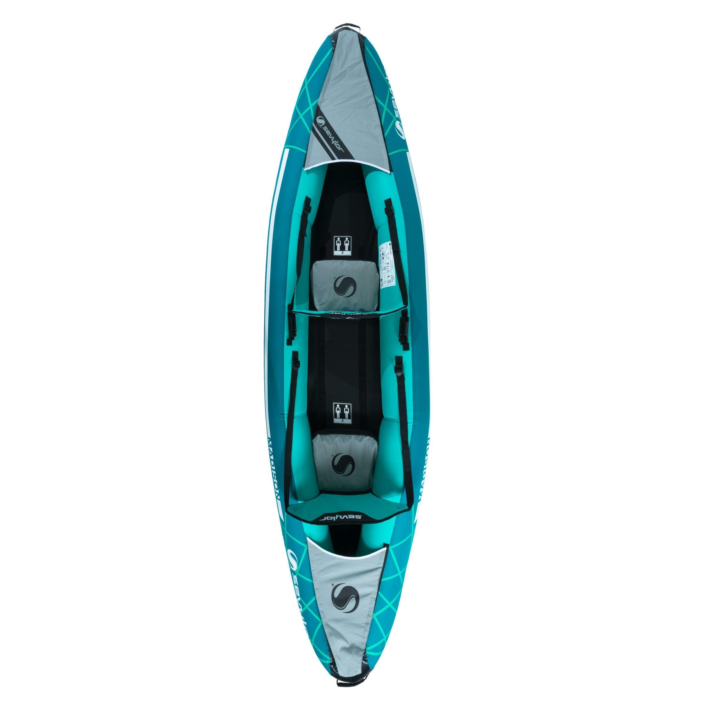 Kayak Sevylor Madison, Bote Inflable Verde/Gris, 327 X 93 Cm 2000026699