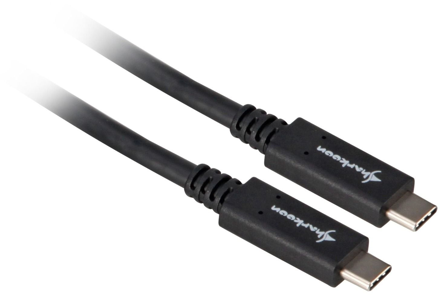 Cable Sharkoon Usb 3.2 Gen 2, Usb-C Macho > Usb-C Macho Negro, 1 Metro 4044951021208