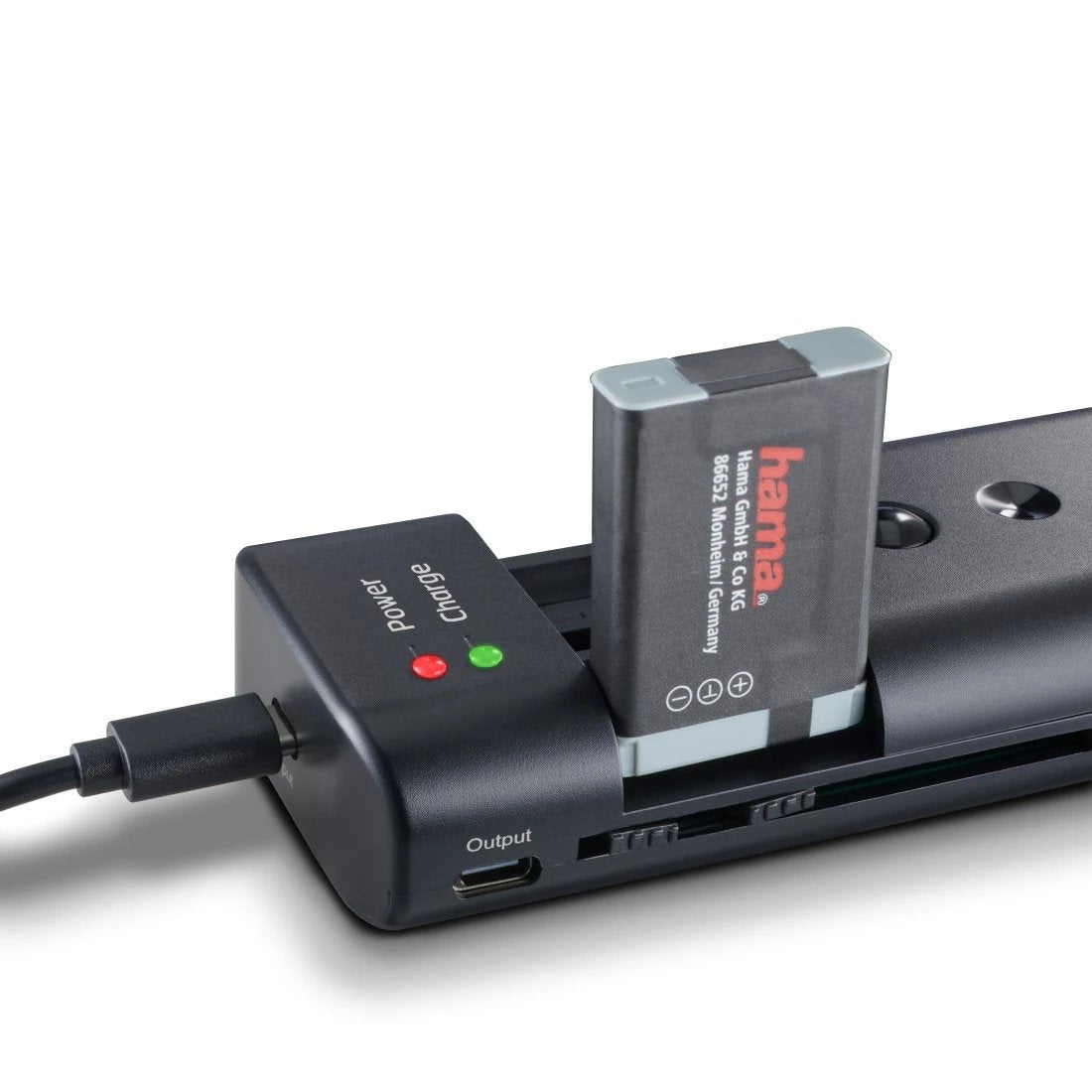 Cargador Pilas Recargables Hama Delta Travel Universal Baterias De Litio Y Nimh Usb-C Color Negro