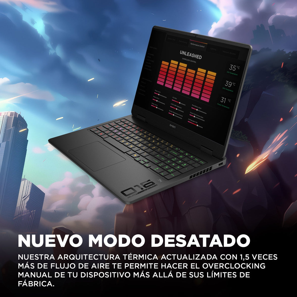 Portátil Gaming Hp Omen 16 Am0026ns 16" Wqxga Intel Core Ultra 7 255h 32gb Ram 1tb Ssd Geforce Rtx 5070 Sin Sistema Operativo