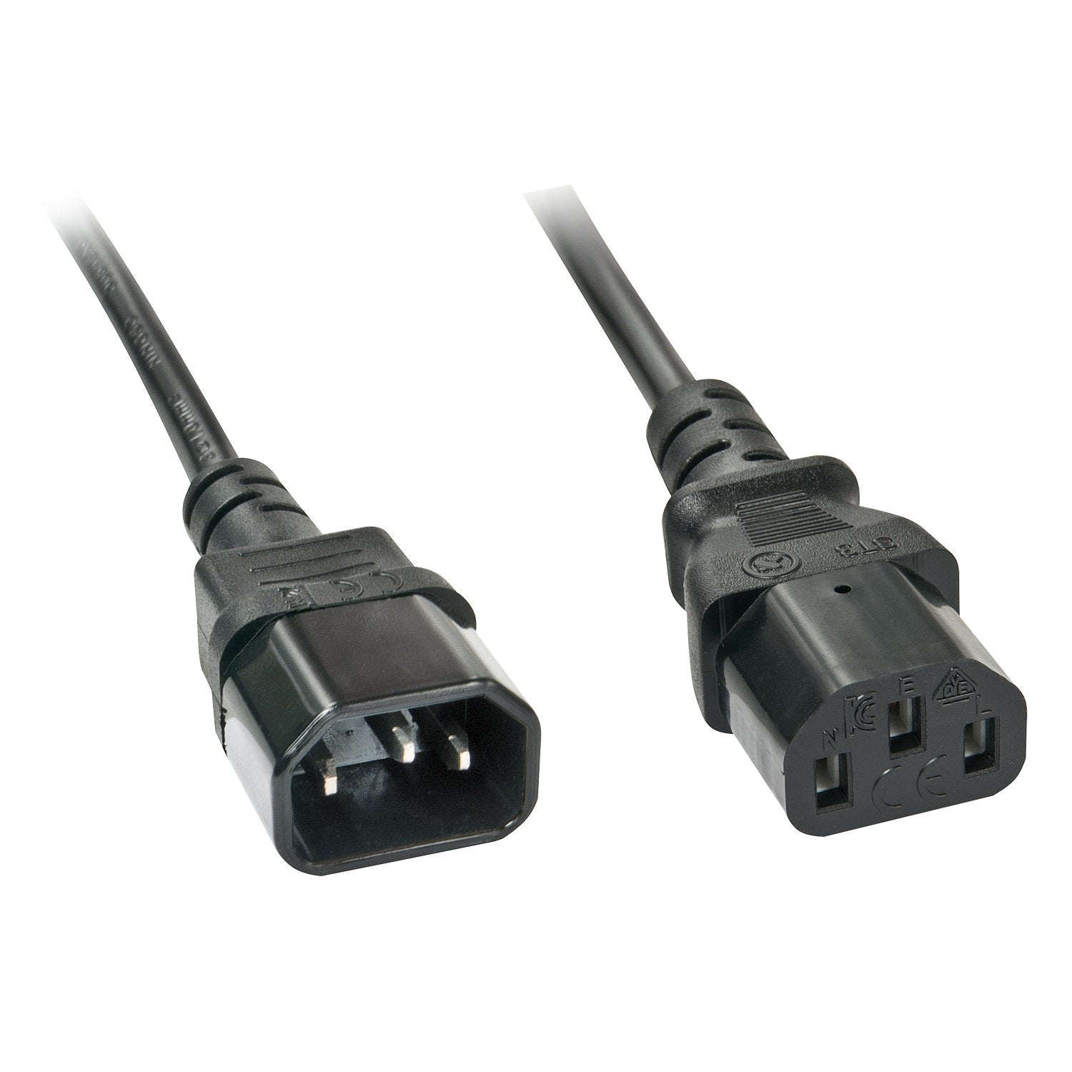 Lindy 30332 Cable De Alimentacion Negro 3 M C13 Acoplador C14 Acoplador
