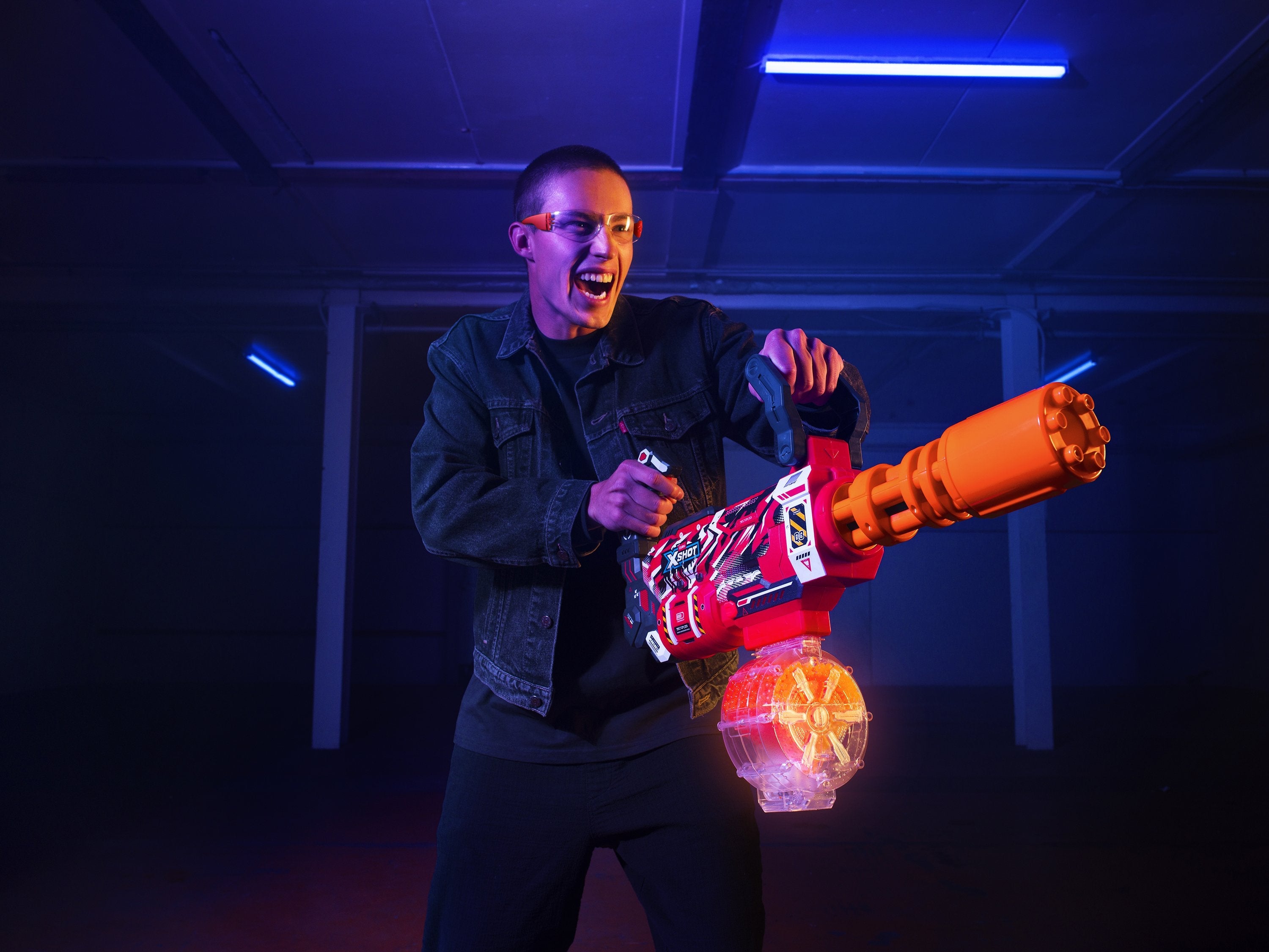 Zuru X-Shot Hyper Gel Gattlin Blaster Motorisiert Mit Gel-Kugeln 36892