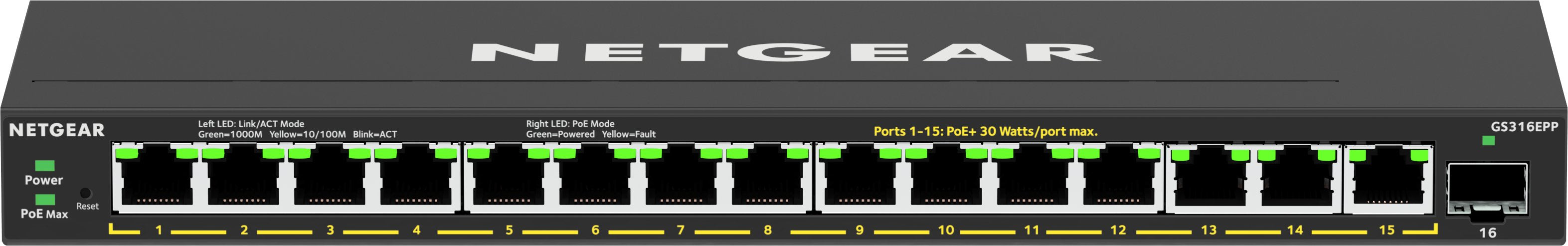Netgear Switch Gs316epp (Gs316epp-100pes)
