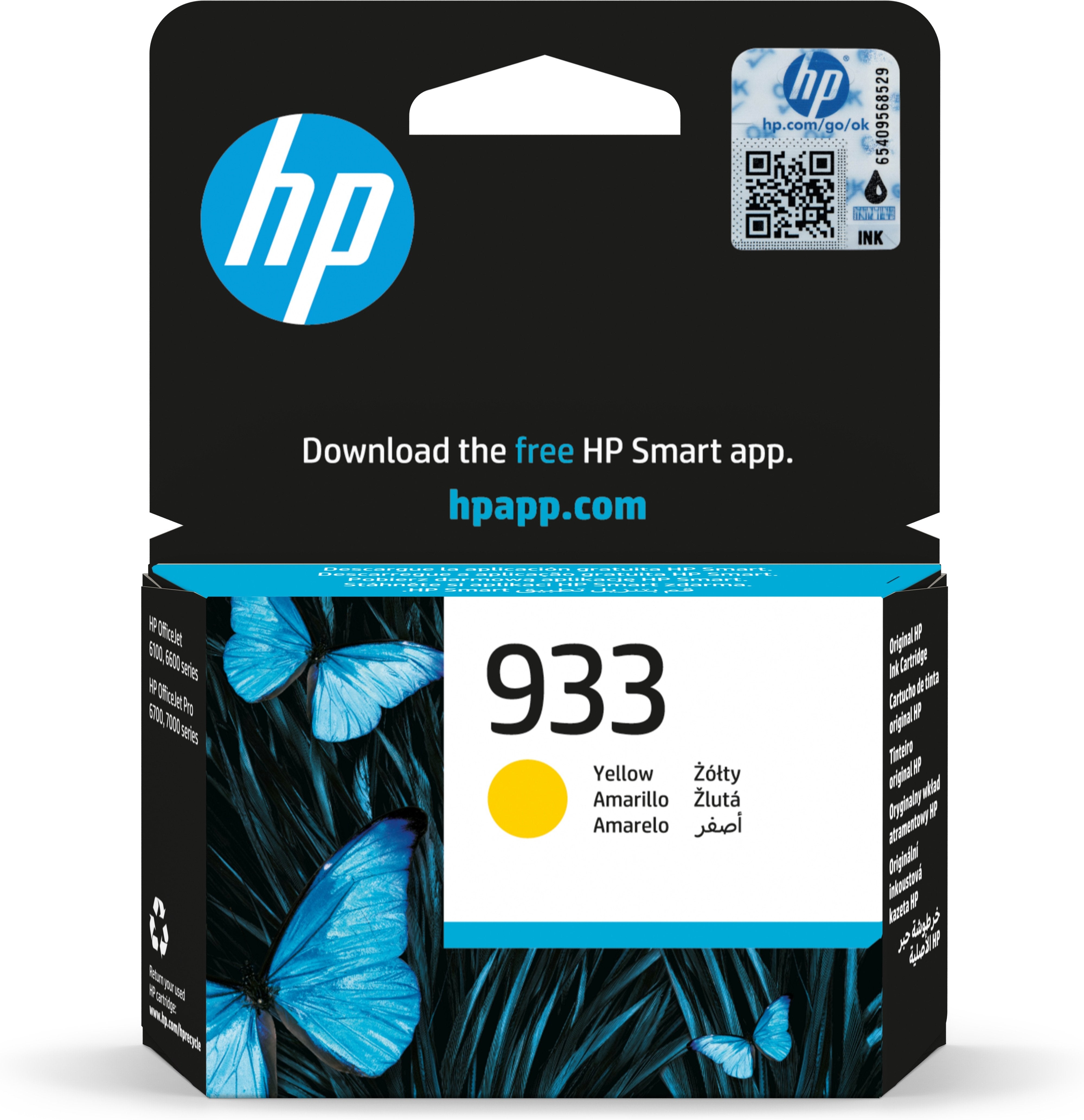Tinta Original Hp 933 Amarillo Inkcartridge Cn060ae#Bgy