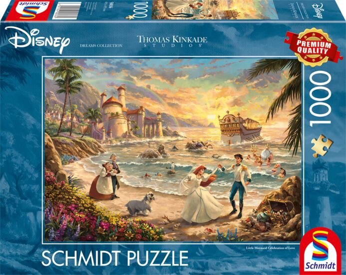 Puzzle Schmidt Spiele Thomas Kinkade Studios: Disney Dreams Collection - La Sirenita Celebración Del Amor, Rompecabezas (1000 Piezas) 58036