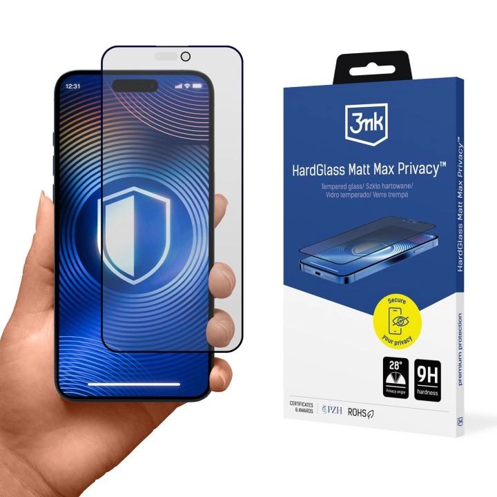 3mk Hardglass Matt Max Privacy Do Apple Iphone 13/13 Pro/14
