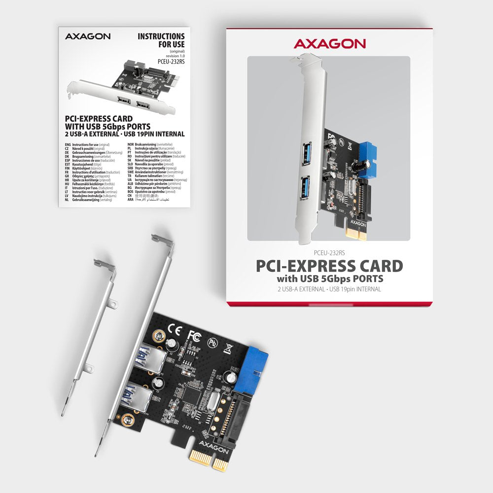 EAN 8595247908599 - Axagon PCEU-232RS tarjeta y adaptador de interfaz Interno USB 3.2 Gen 1 (3.1 Gen 1) imagen 5