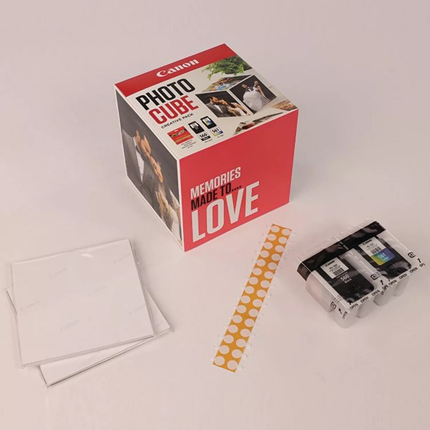 Canon Value Pack Negro / Varios Colores Pg-560+Cl-561 Photo Cube Creative Pack + 13x13 Cm Fotopapier 40 Blatt  360 Copias
