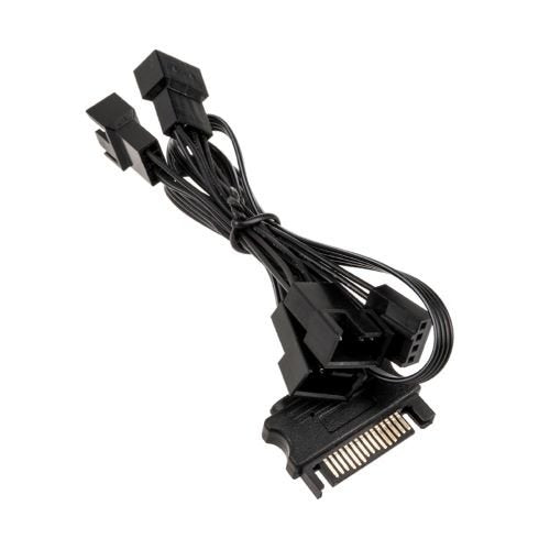 Kolink 1-4 Pwm Ventilador Splittercable - 35 Cm, Geflochten, Negro
