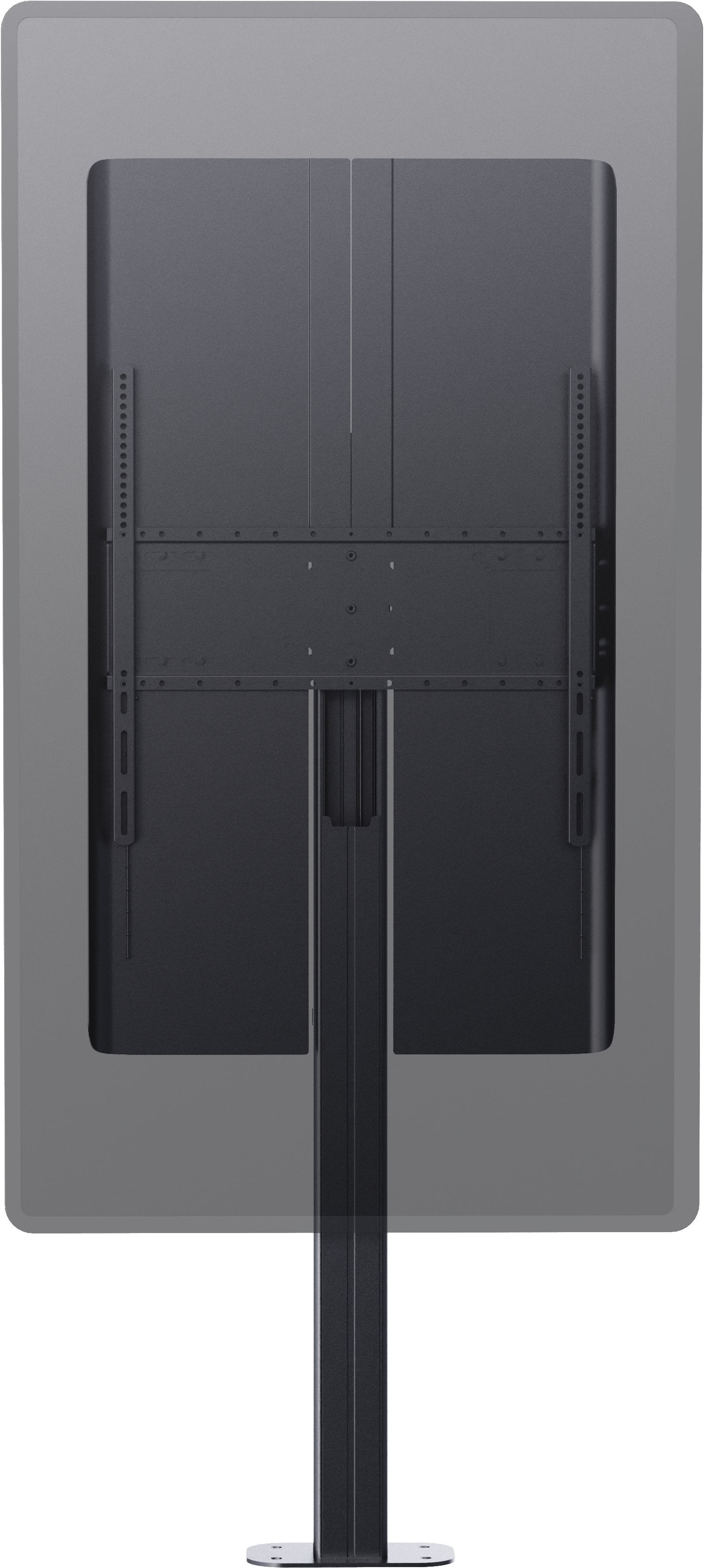 Soporte De Suelo Para Pantallas De 55" A 85" Columna De Aluminio De 1500 Mm De Altura Viene Con Soporte Vesa De 600 De Ancho X 400 De Alto Cubiertas Traseras Curvas Para Ocultar La Parte Trasera De La Pantalla Canal De Gestión De Cables En