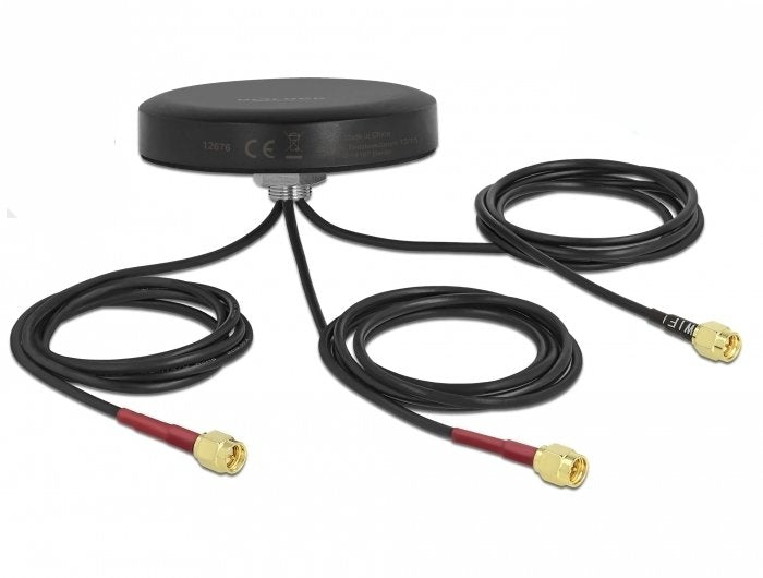 Delock Antena Lte Mimo Wlan 802.11 3xsma-St Rg-174 1,0m Sw