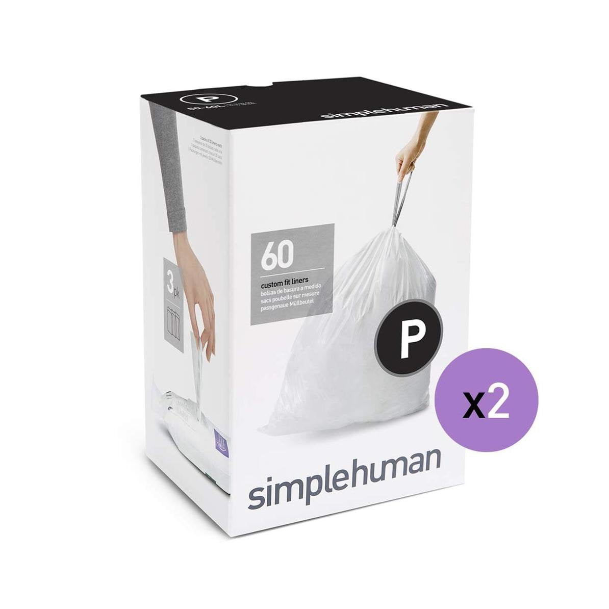 EAN 0838810003269 - simplehuman 838810003269 bolsa para basura 50 L Blanco imagen 1