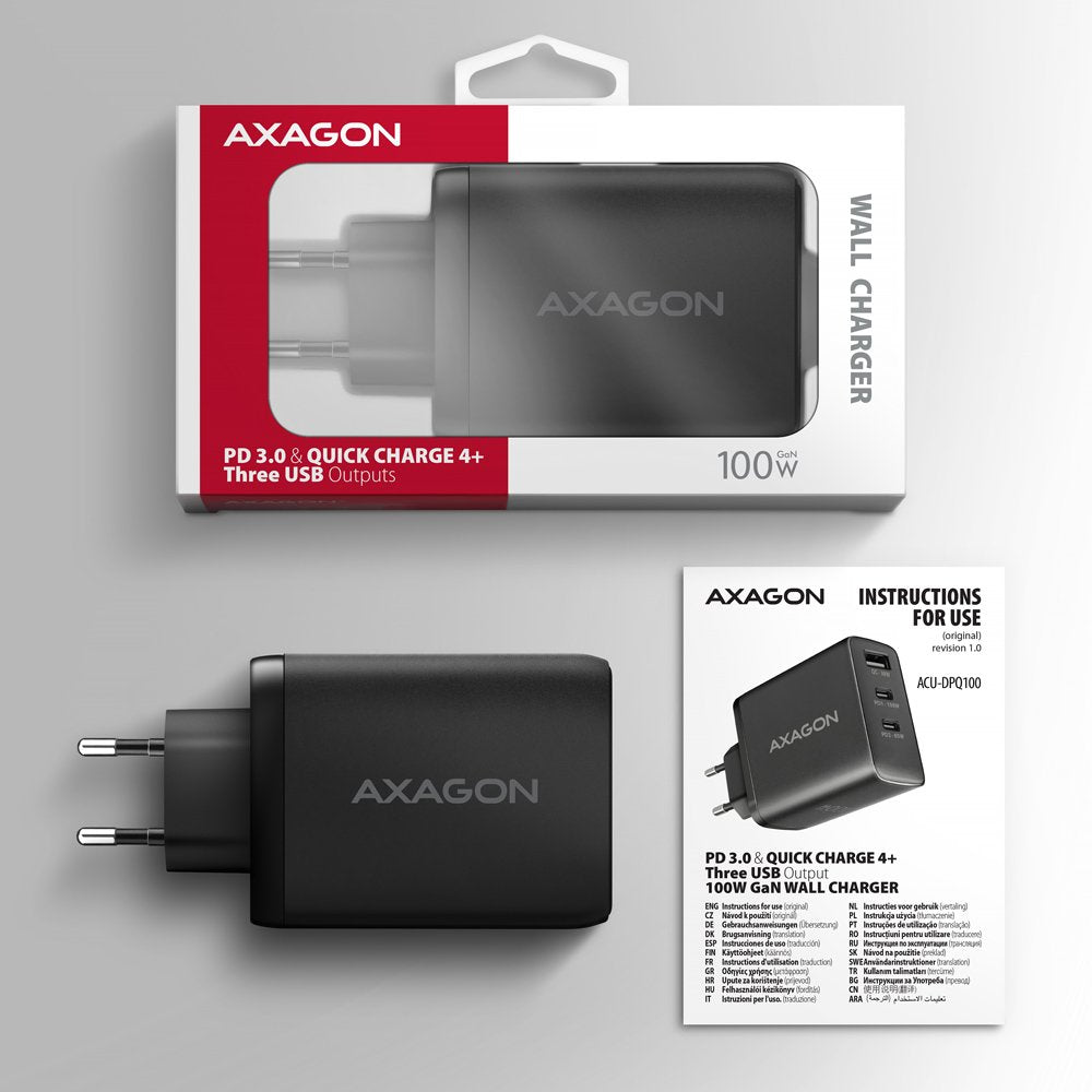 EAN 8595247907912 - Axagon ACU-DPQ100 cargador de dispositivo móvil Ordenador portátil, Teléfono móvil, Netbook, Portátil, Sm imagen 10