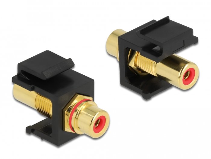 Keystone Modul Cinch Buchse > Cinch Buchse Chapado En Oro Rot   Schwarz