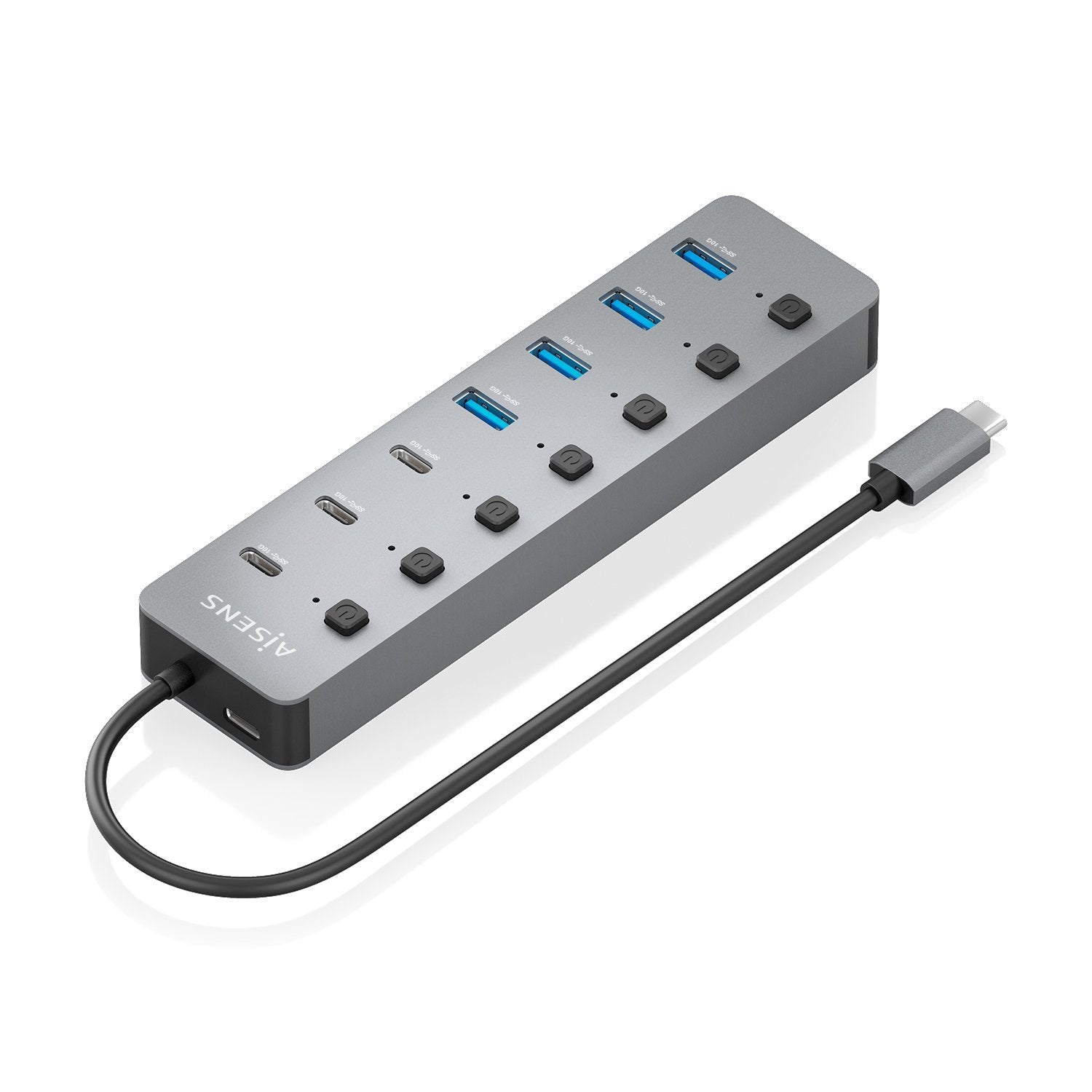 EAN 8435739905081 - AISENS ASUC-8P044-GR hub de interfaz USB 3.2 Gen 2 (3.1 Gen 2) Type-C 10000 Mbit/s imagen 1