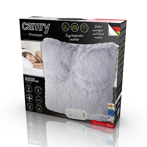 Camry Premium Cr 7428 Manta Eléctrica Y Almohadilla Calentador De Cama Eléctrico 45 W Gris