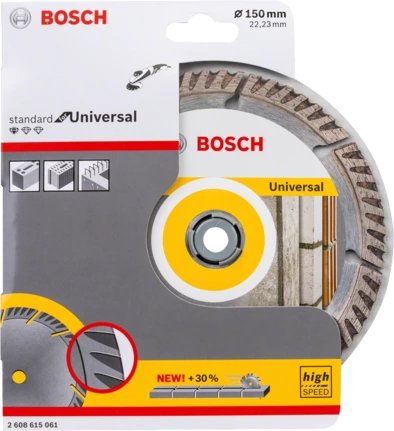 Bosch Disco De Corte De Diamante Estándar Para Universal, 150 Mm 2608615061
