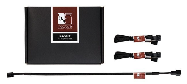 Noctua Na-Sec2 - Juego De 3 Cables De Extension Para Ventiladores De 3 Pines