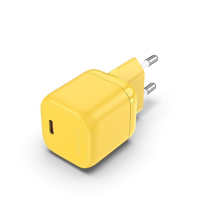 EAN 6922794769311 - Vention FAKY0-EU cargador de dispositivo móvil Portátil, Smartphone, Tableta Amarillo Corriente alterna C imagen 1