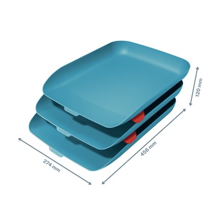 Leitz Bandeja De Sobremesa Cosy A4 Ps Set De 3u Azul Cálma