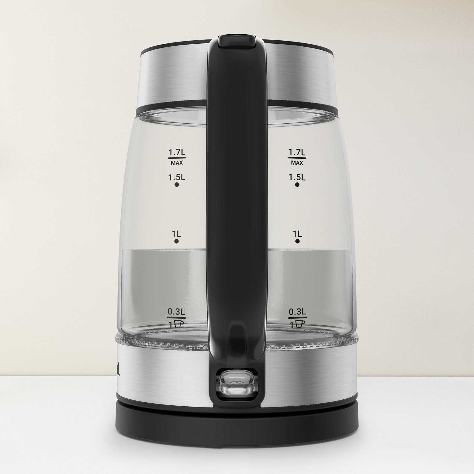 Tetera Eléctrica Tefal Glass Kettle Ki6058301,7 L 2200 W Negro, Plata, Transparente