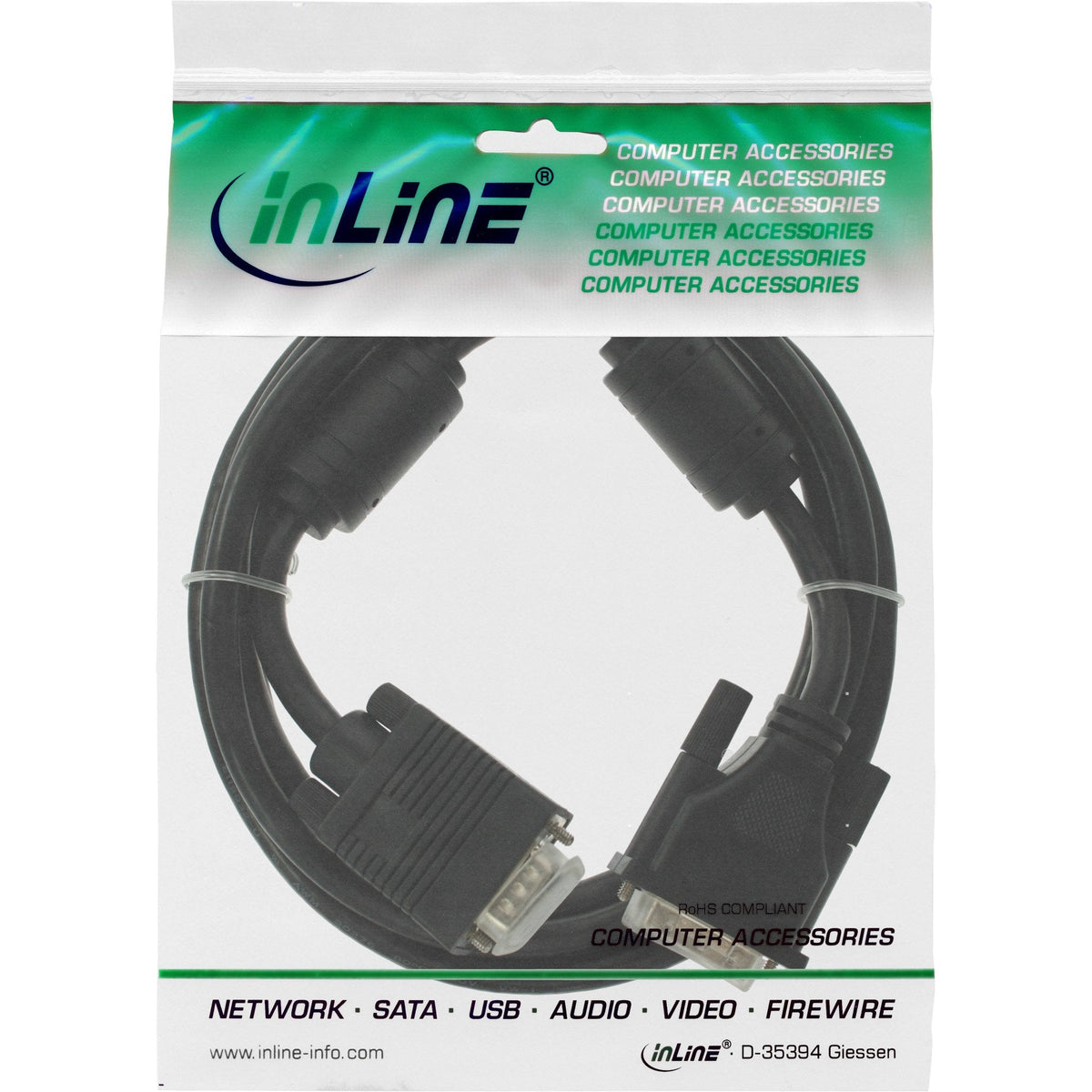 Cable Inline Dvi-A 12+5 Macho A 15 Pin Hd Macho Vga 2m