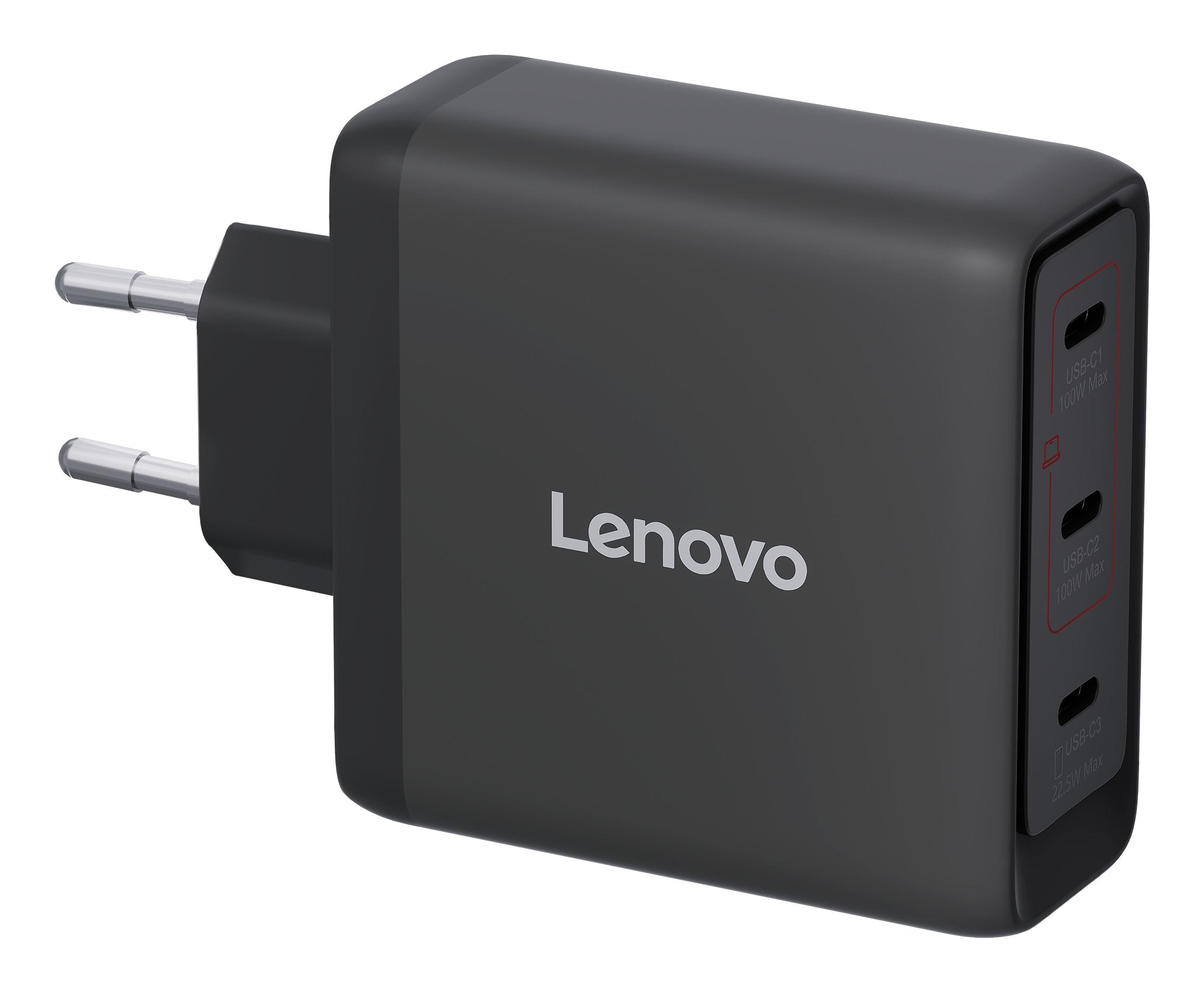 N Lenovo Multi-Port Usb-C 100w Gan-Cargador  Netzteil Schwarz Inkl. Usb-C Cable (1,8m)