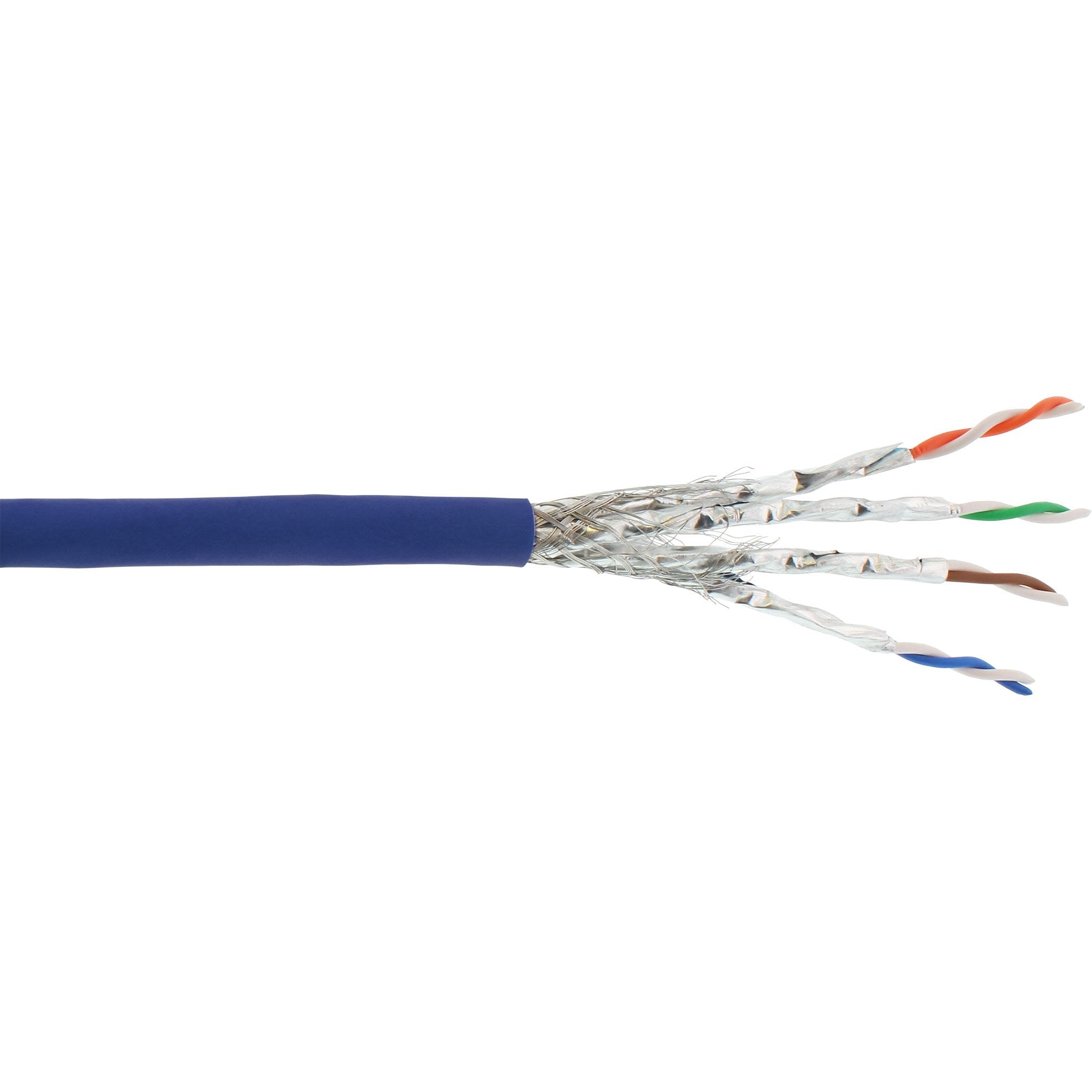 Cable De Red Inline S/Ftp Pimf Cat.6a Libre De Halógenos 500mhz Azul 100m
