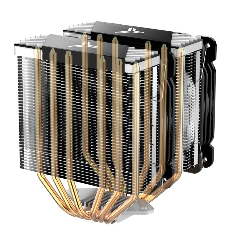 K Jonsbo Cr-2000 Gt Cpu Disipador Dual Tower, Argb - 2x 120mm, Negro