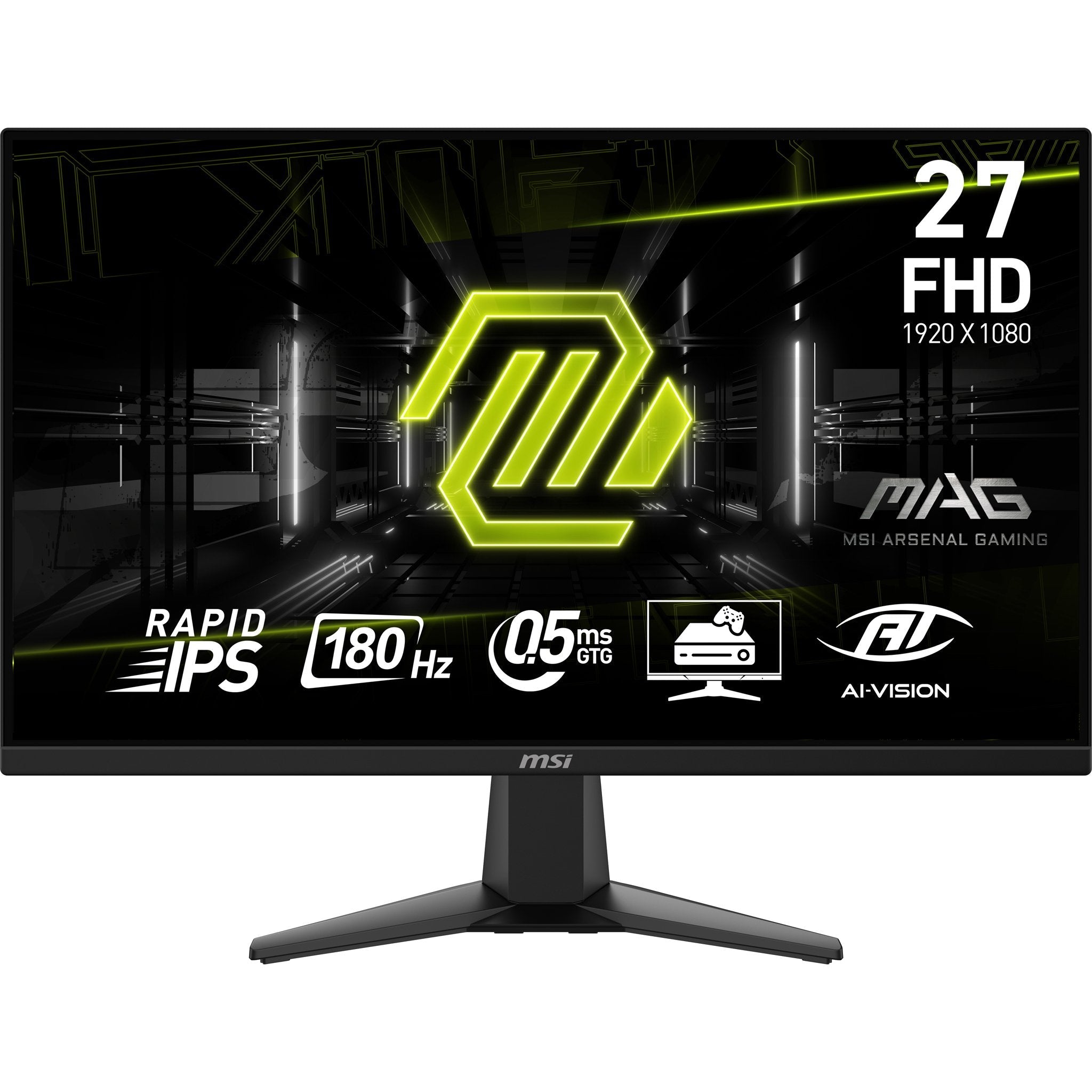 Msi Mag 275f Monitor Lcd 27" (1080p) 180 Hz Fast Ips 250 Cd/M² 1000:1 0.5 Ms 2xhdmi Displayport