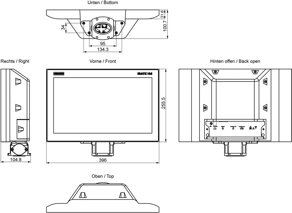 Siemens Simatic Hmi Tp1500 Comfort Pro 6av2124-0qc24-1ax0 - 38,1 Cm - 15"