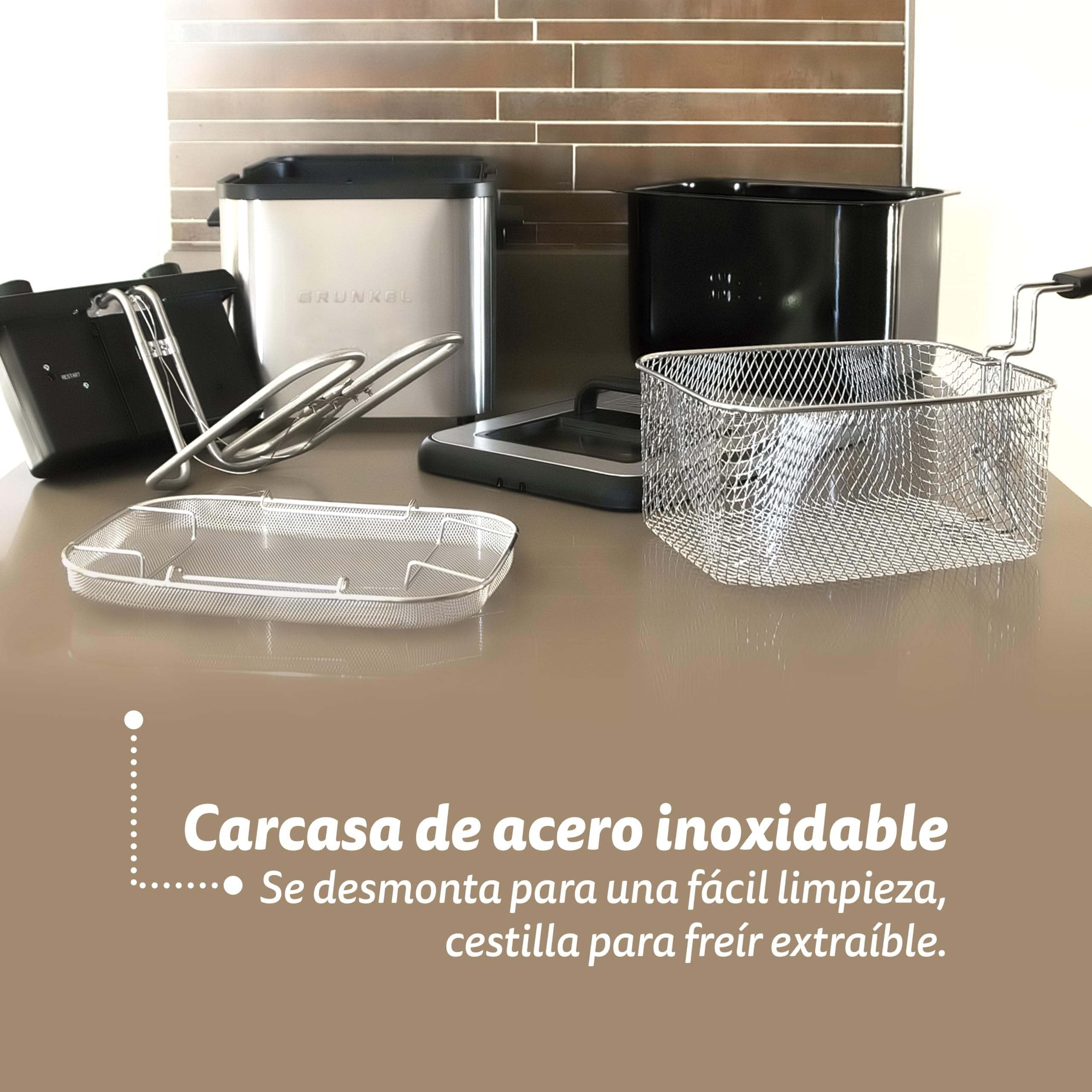Freidora Grunkel Maxi Fry Pro 3000w Capacidad 4.2l