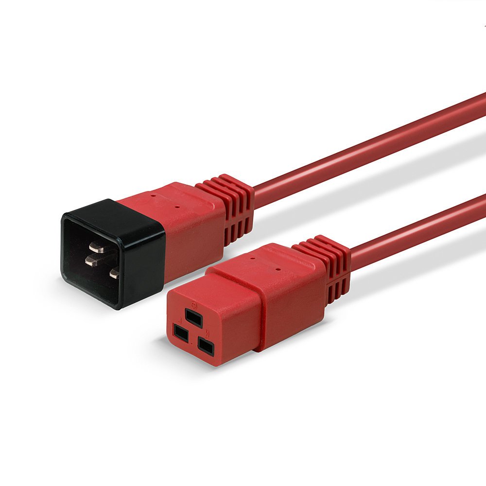 Lindy 30125 Cable De Alimentacion Negro, Rojo 3 M C20 C19
