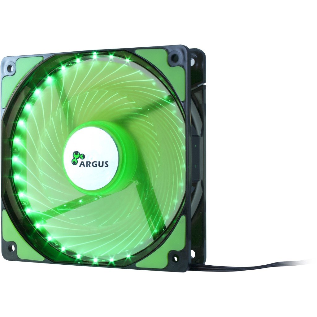 Inter-Tech L-12025 Carcasa Del Ordenador Ventilador 12 Cm Negro, Verde