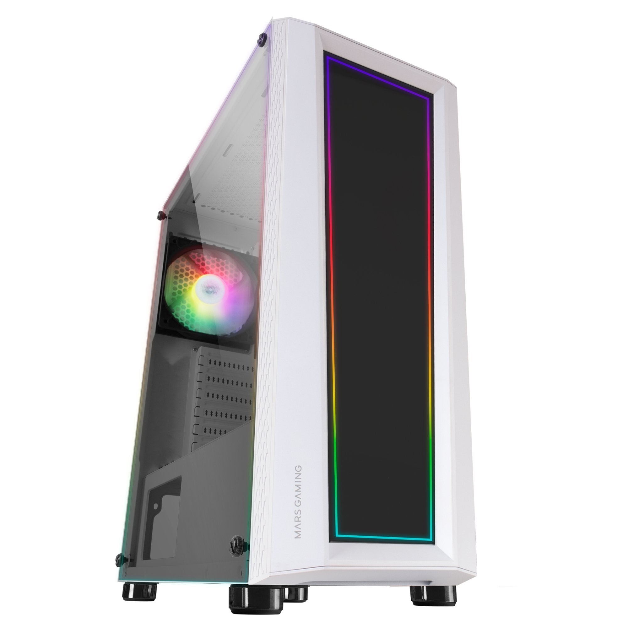 Caja Gaming Semitorre Mars Gaming Artística Mc-Art Blanca