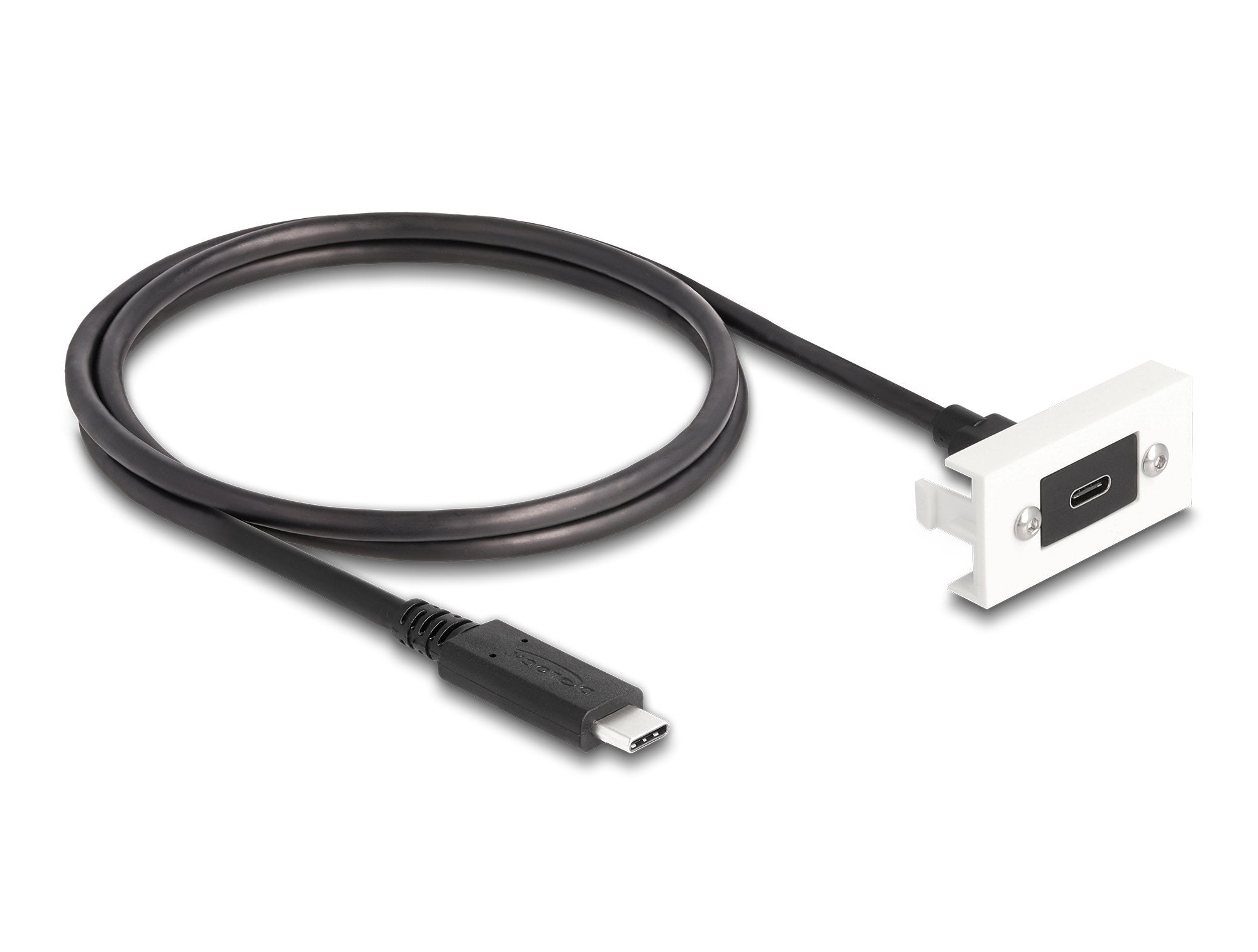 Delock 81386 Módulo Easy 45 Superspeed Usb 10 Gbps (Usb 3.2 Gen 2) Usb Type-C Hembra A Usb Type-C Macho Con Cable Corto, 22,5 X 45 Mm.