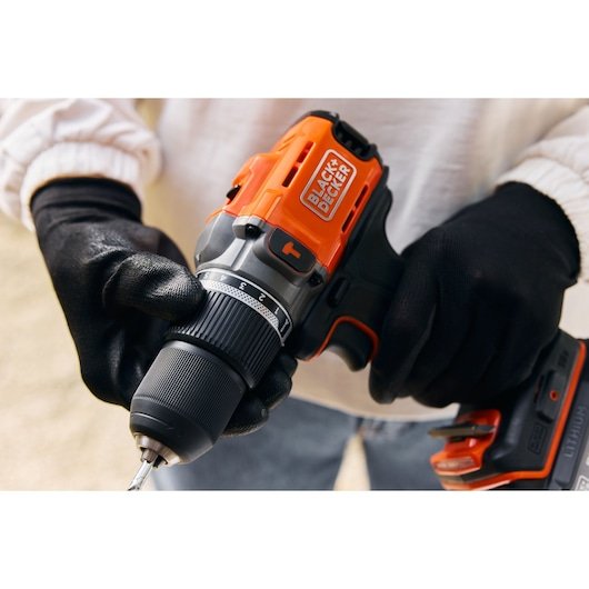 Taladro De Impacto Inalámbrico Negro&Decker 18 V 2 Ah. Kof Bcd383d1xk