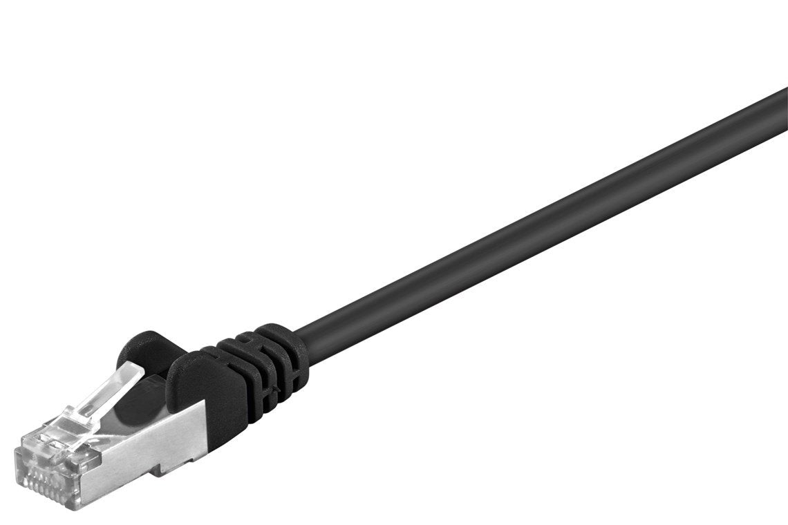 Cat 5e Patchcable, F/Utp, Black, 0.5 M - Cca