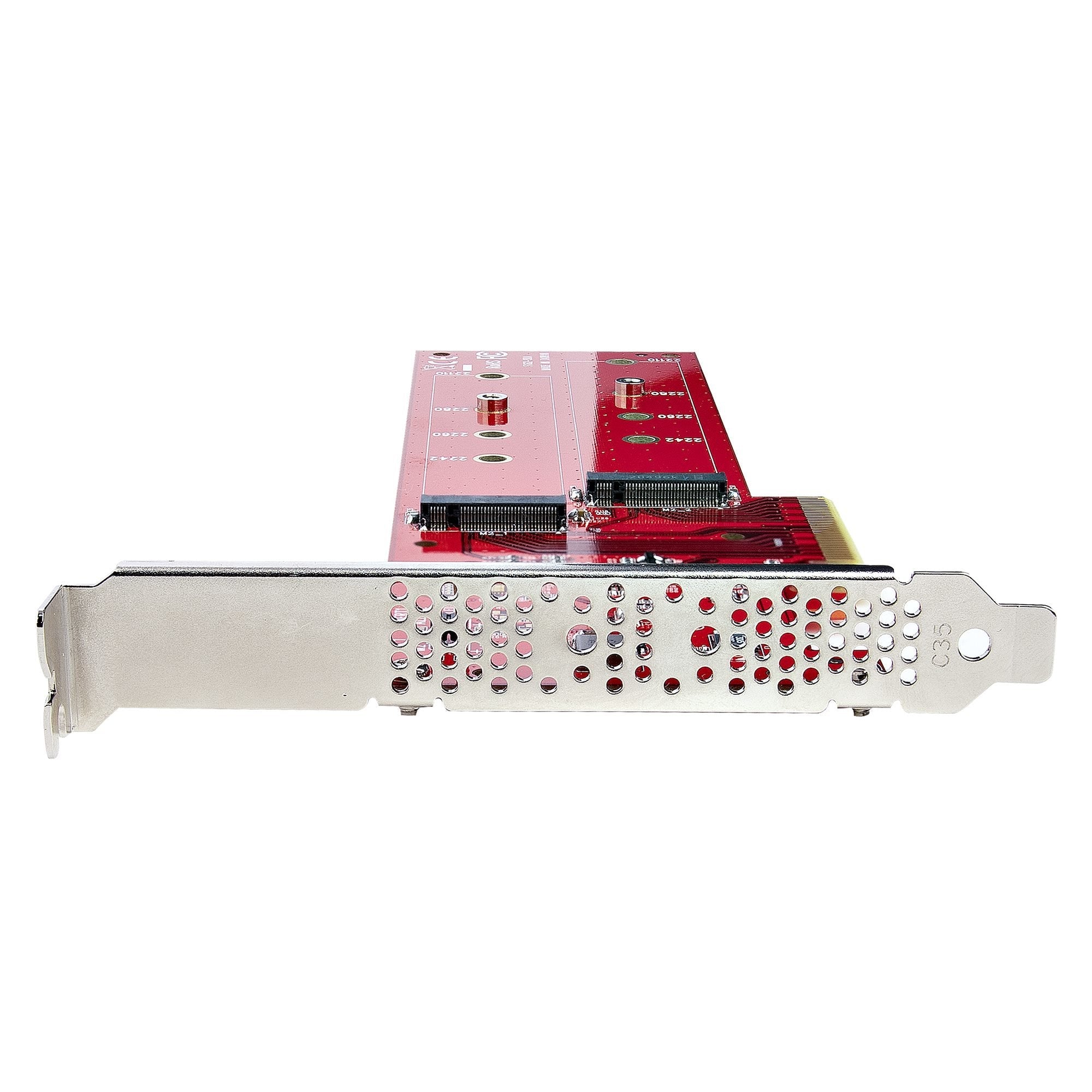 Tarjeta Startech.Com Pcie Adaptadora Para 2 Ssds M.2 Pci Express X8 O X16 A Nvme Doble O Ssds M.2 Ahci Pci Express 4.0 7 8gbps Por Unidad Con Bifurcación Windows O Linux (Dual-M2-Pcie-Card-B) Adaptador De Interfaz M.2 Ranura De Expansión A