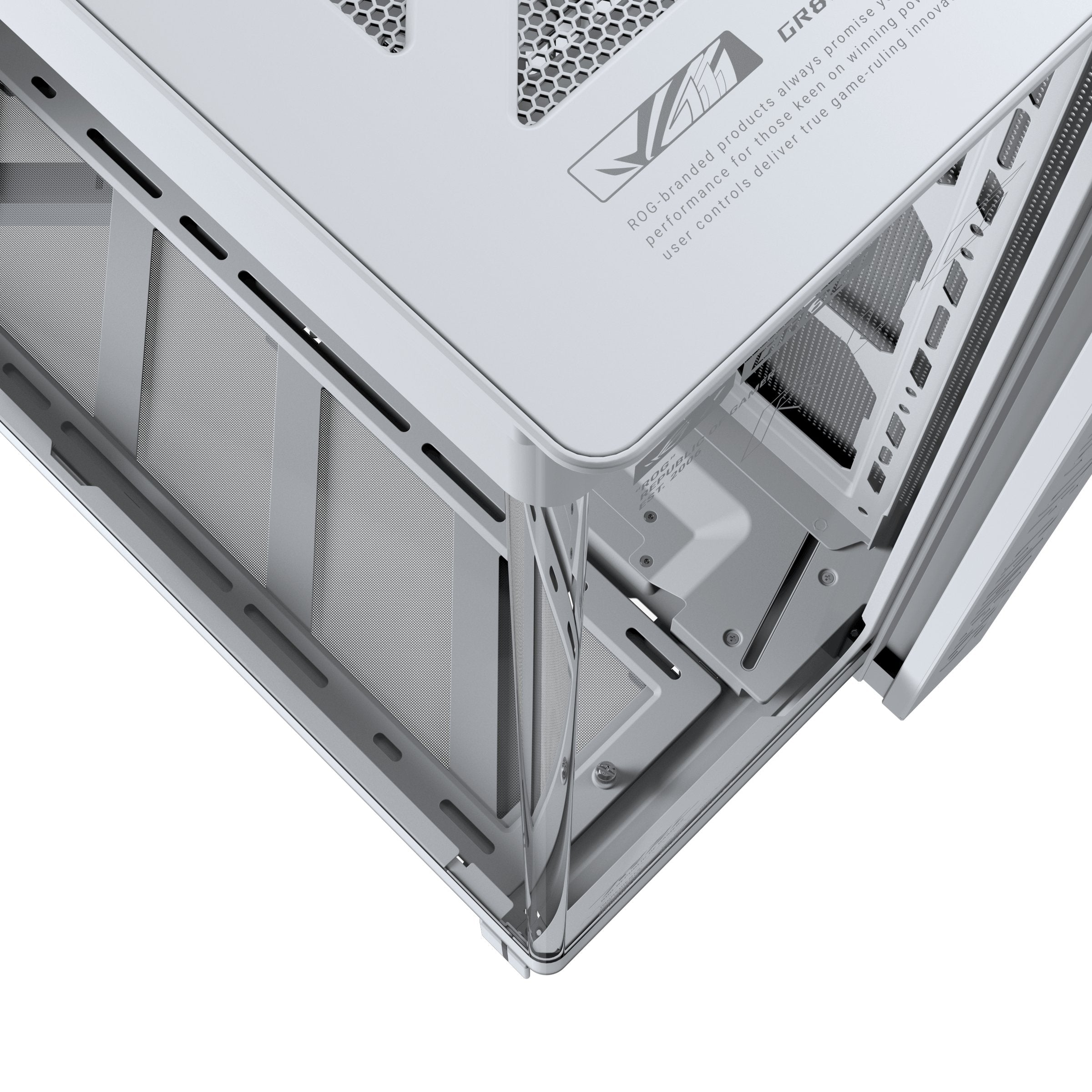 Asus Rog Cronox Gr801 Curve Tg Argb White Midi Tower Blanco