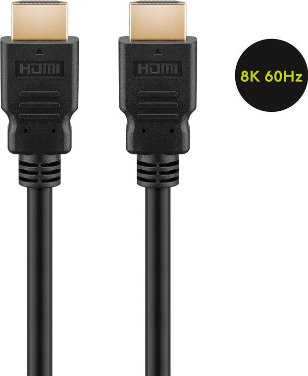 Goobay 1,5m Ultra High-Speed Hdmi-Cable 2.1 Con Ethernet 8k@60hz, 48 Gbit S, 3d