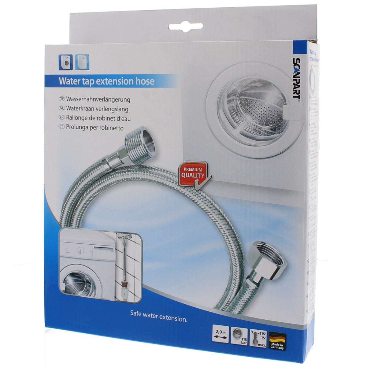 EAN 4012074153076 - SCANPART 1140090103 pieza y accesorio de lavadoras Manguera de aspiración con prolongación 1 pieza(s) imagen 1