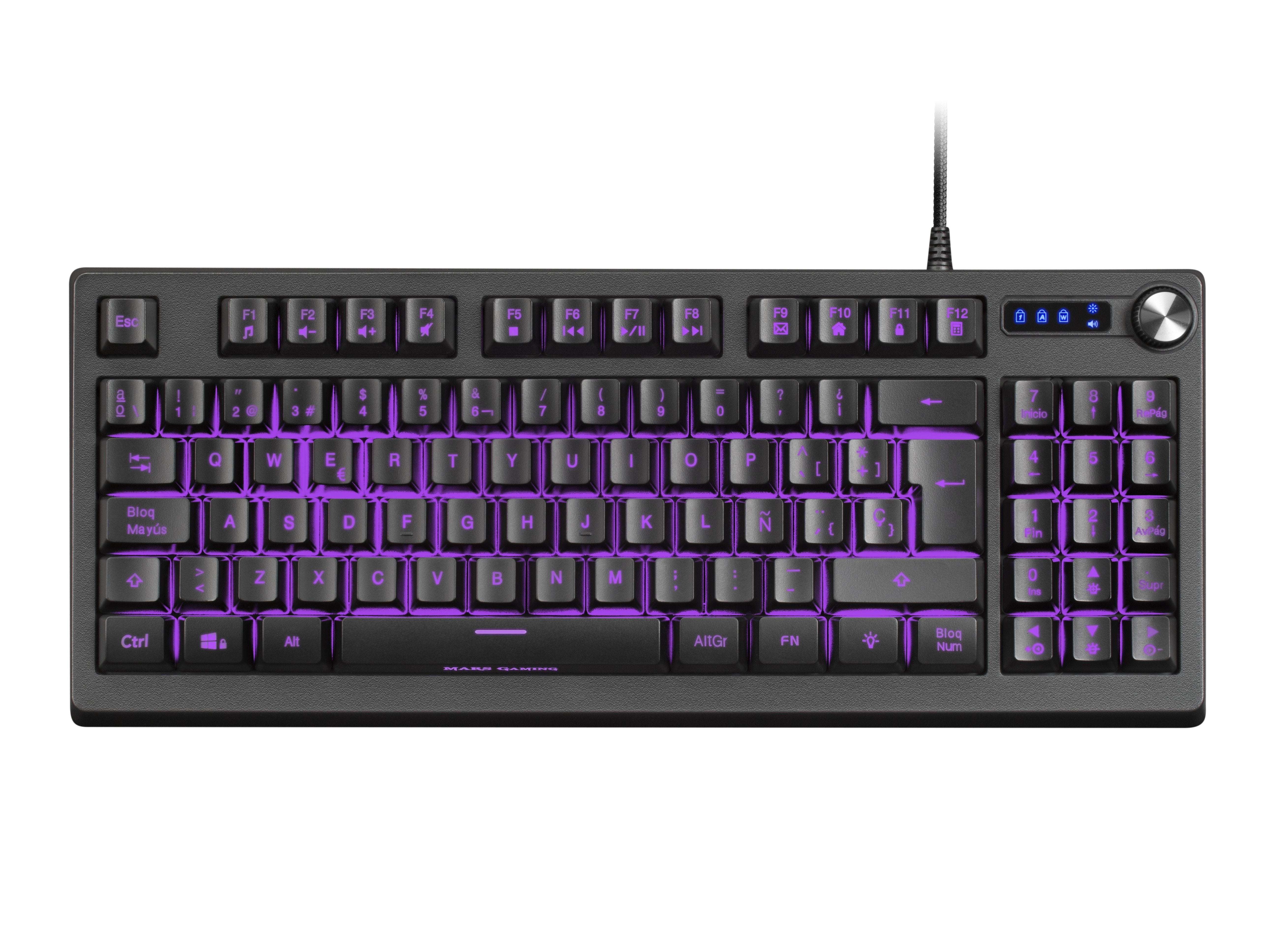 Teclado Gaming Semimecánico Mars Gaming Mkrevo