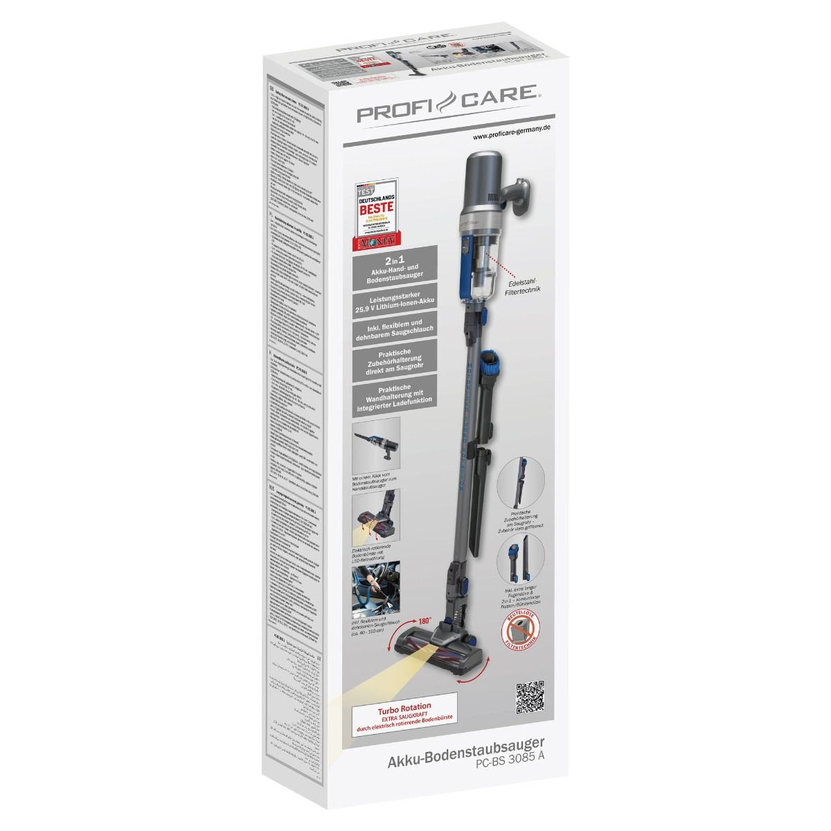 Proficook Pc-Bs 3085 A Aspiradora Escoba Batería Secar Ciclónico Sin Bolsa Antracita 2,2 Ah