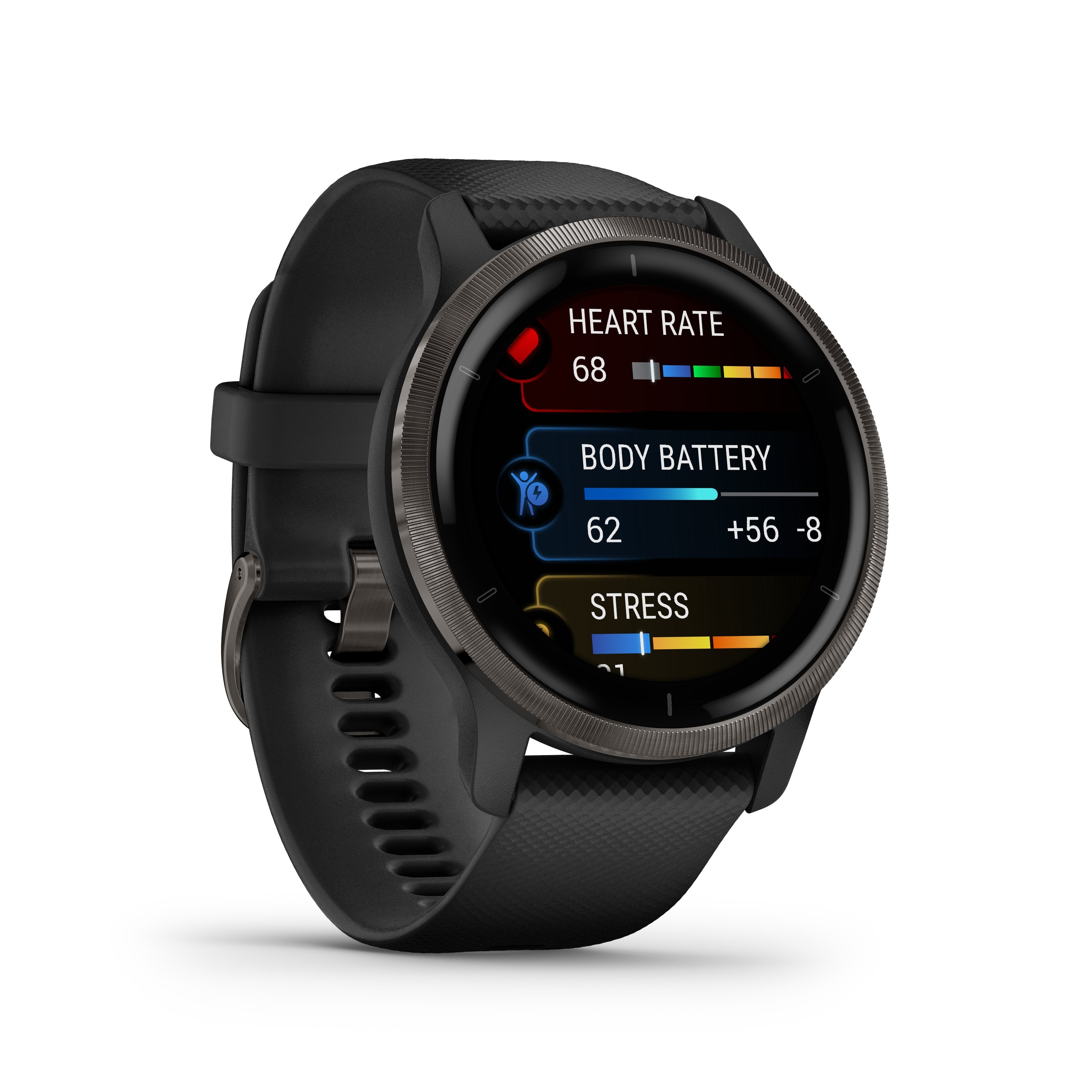 Garmin Venu 2 Negro/Pizarra Smartwatch Multideporte Wifi Gps Integrado Frecuencia Actividad Sueño 45 Mm