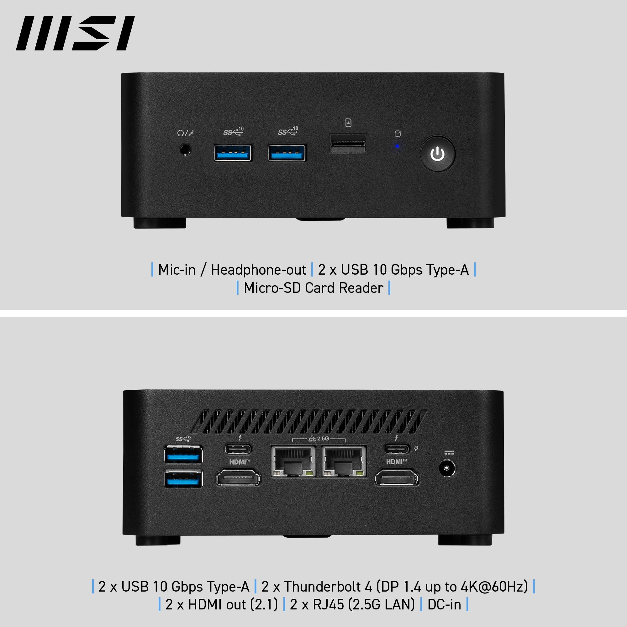 EAN 4711377264402 - MSI Cubi NUC 1MG-014BEU Mini PC Negro 100U Intel® SoC imagen 2