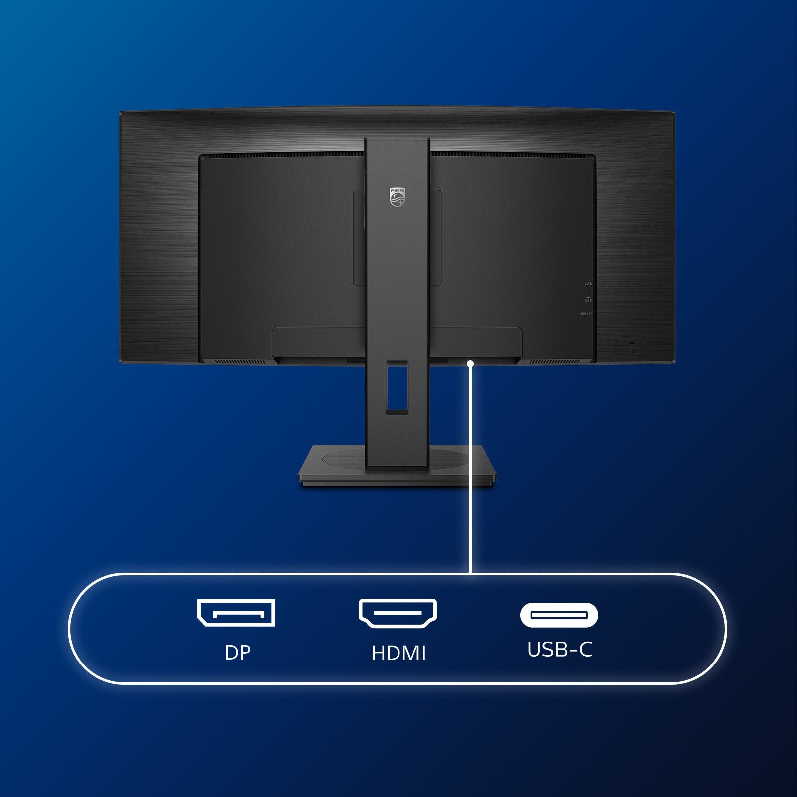 Monitor Profesional Ultrapanorámico Curvo Philips 346b1c 34' Wqhd Multimedia Negro