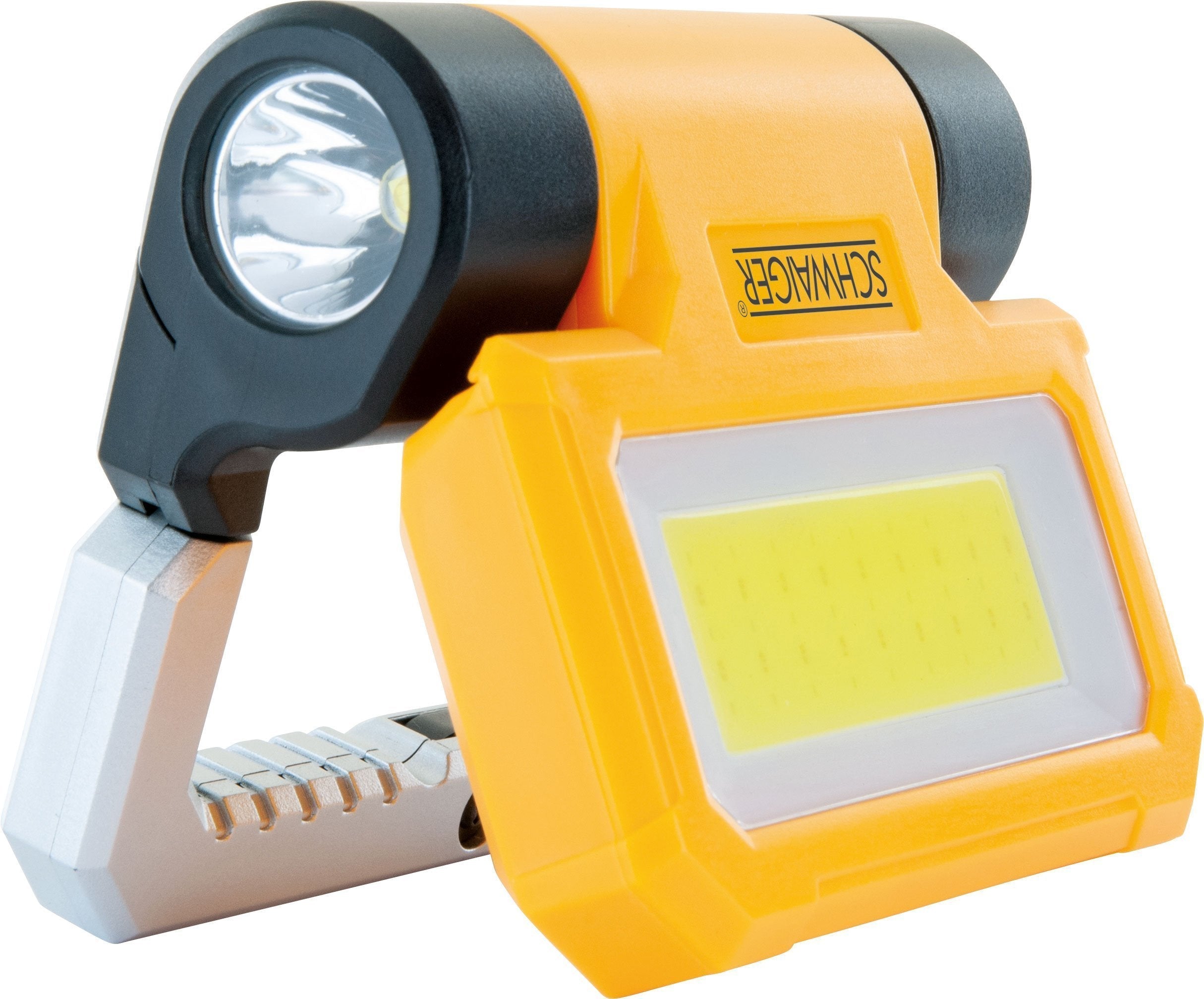 Lámpara De Trabajo Led Schwaiger Con Linterna 300lm Sch./Gel