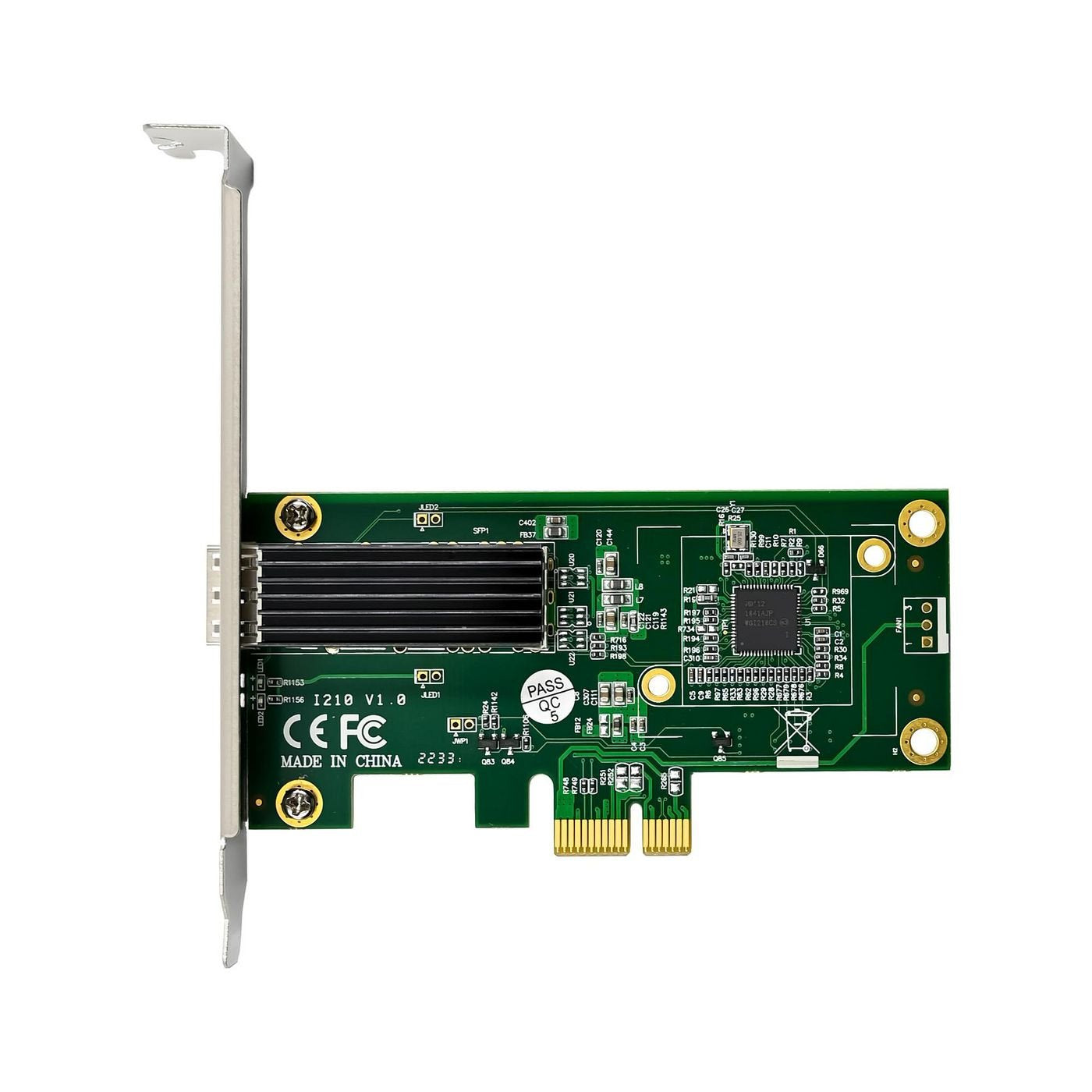 Network Card Pcie X1 I210-F1  Single- 1gbe Sfp Fiber